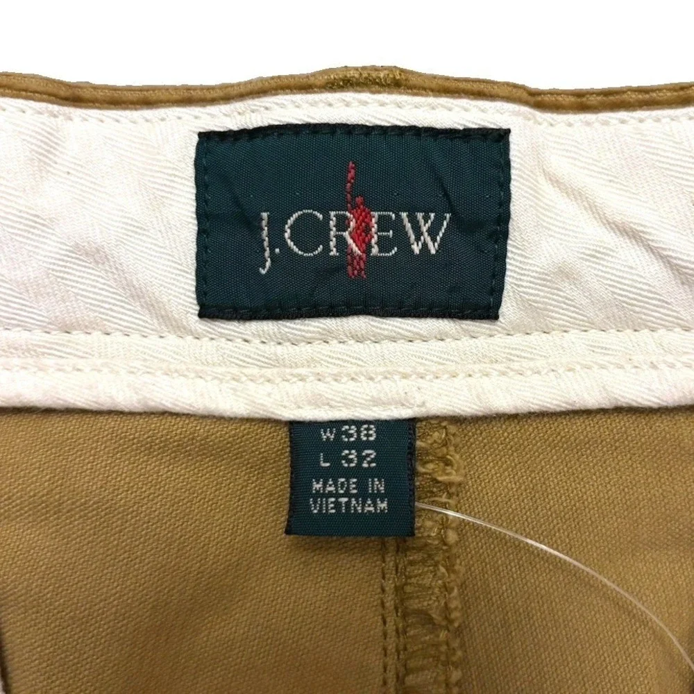 J.Crew Oarsman Corduroy Straight Chino Pant Men 38x32 Khaki Tan Brown Stretch